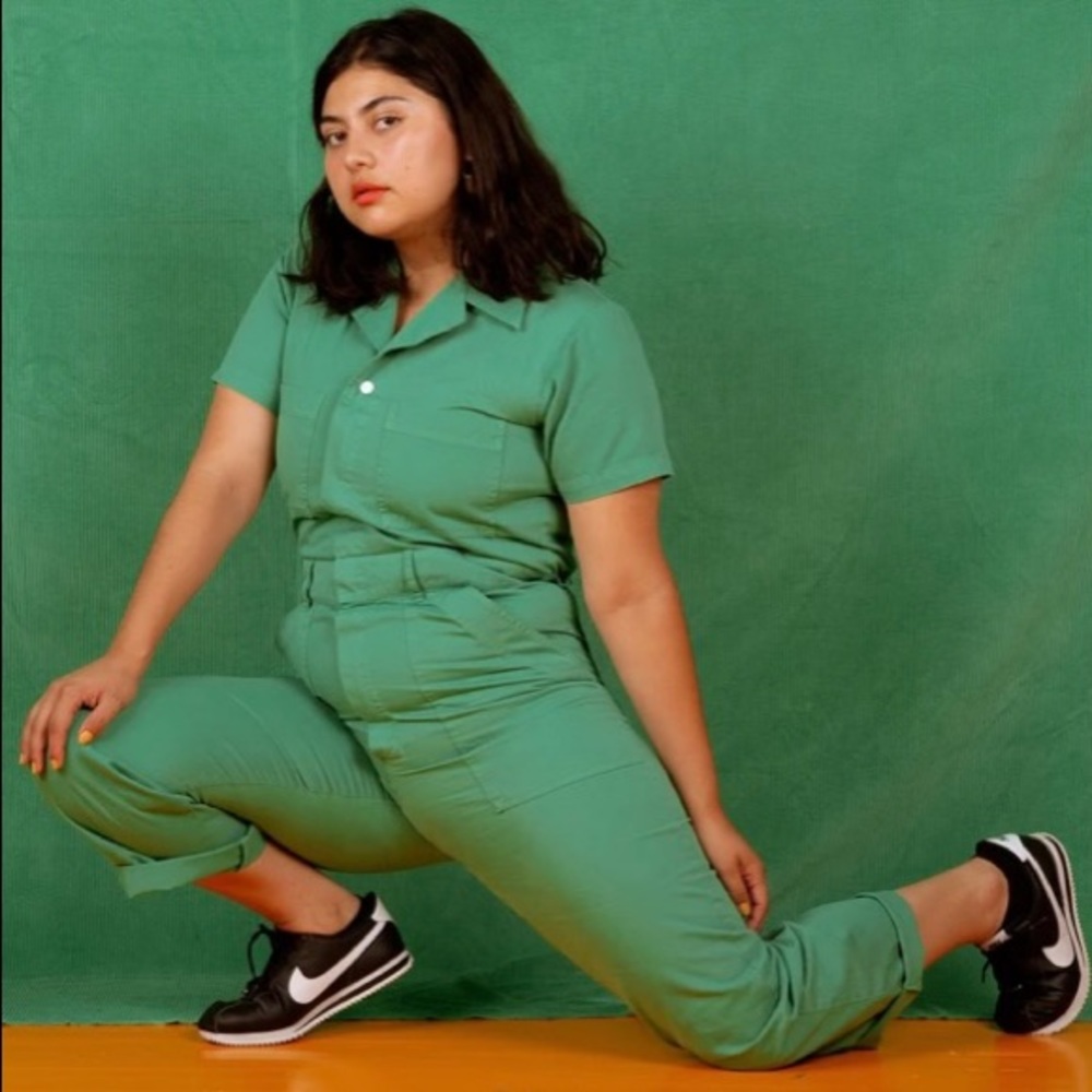Big Bud Press Seafoam Green Short Sleeve Jumpsuit